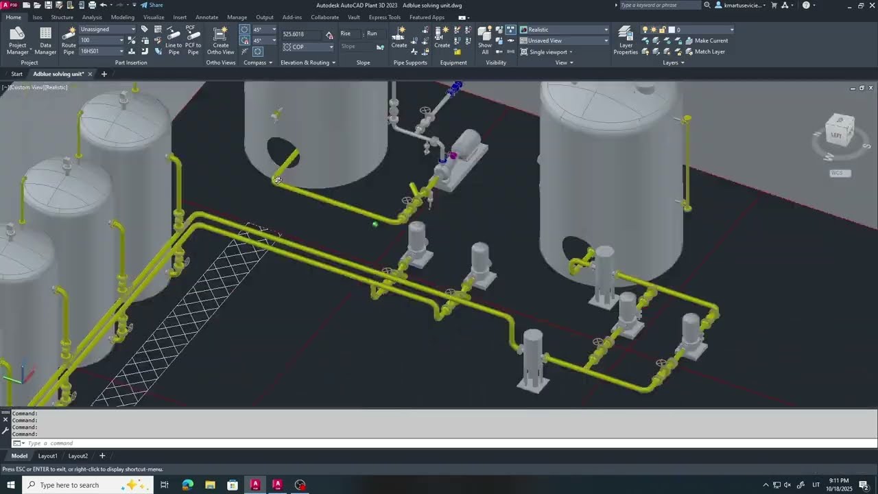 AdBlue Production Unit Design – 16× Speed Plant 3D Timelapse | From Sketch to Complete Project
