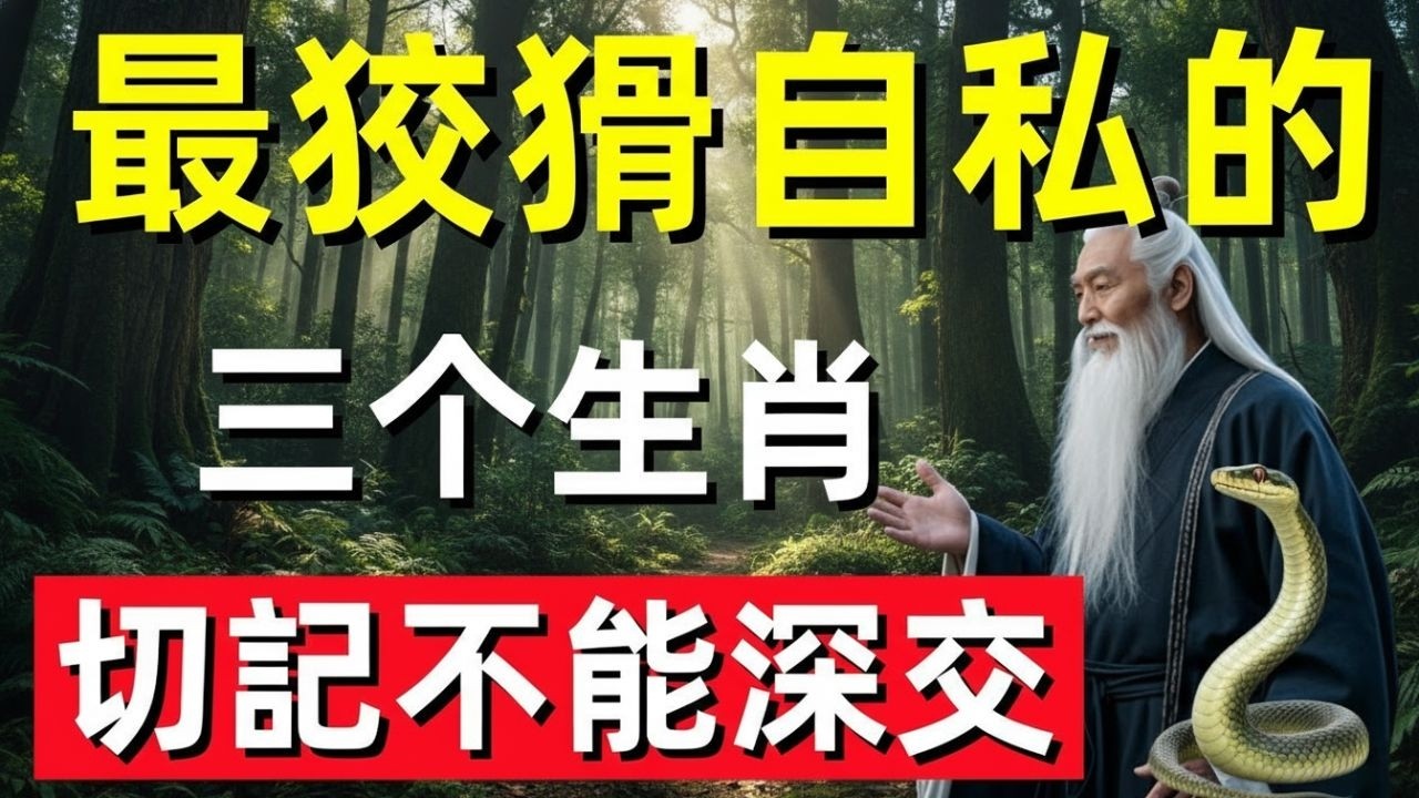 最狡猾自私的三个生肖，切記不能深交！#修行思維 #修行 #福報 #禪 #道德經 #覺醒 #開悟 #禅修📿