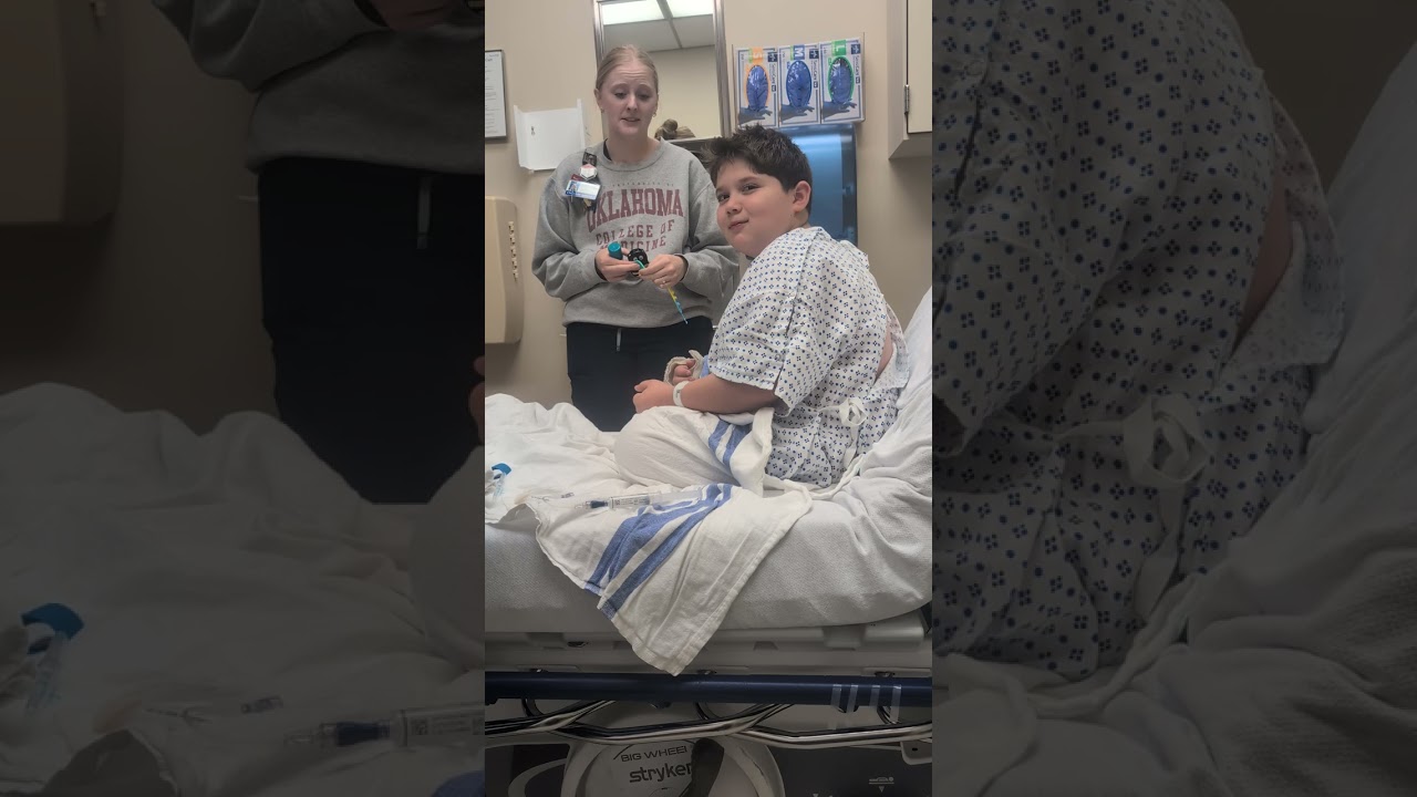 Quentin had surgery today to correct his broken arm. This was the IV portion (November 12th, 2025)