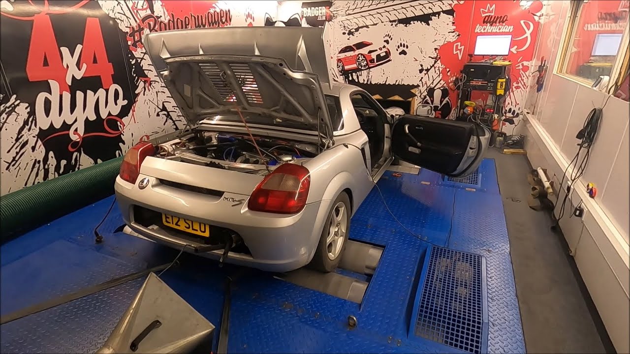 The 1.8 20V Turbo swapped Toyota MR-S hits the dyno! There's issues, but even with them, it's FAST!