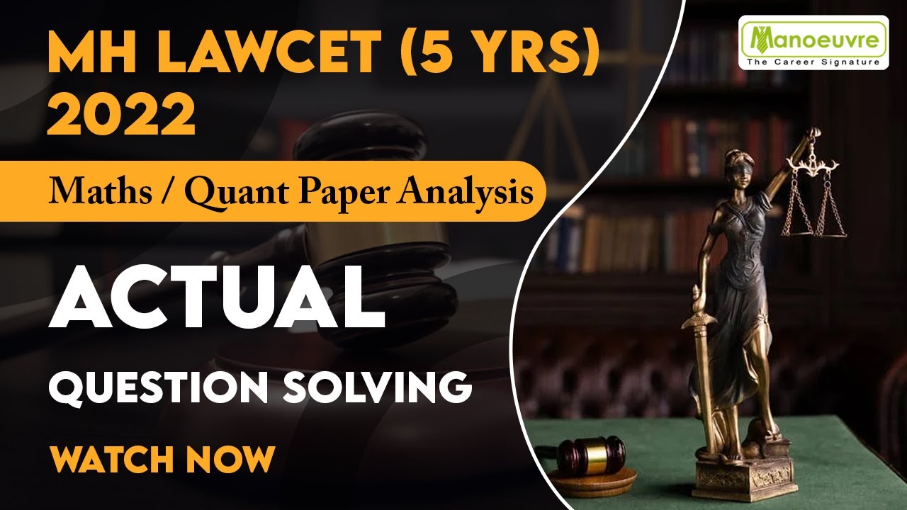 MH LAWCET (5 YRS) 2022 | Math / Quants Paper Analysis | Actual Question Solving | Must Watch