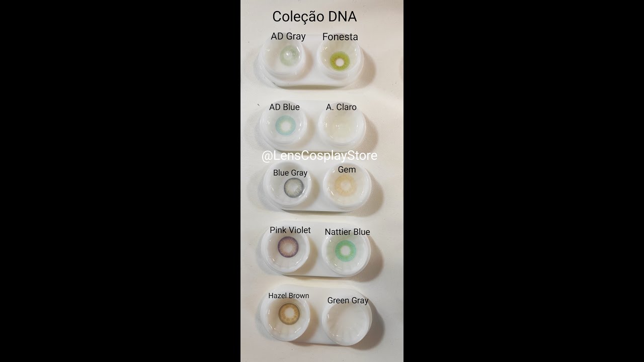 Lentes De Contato Meetone DNA em Olhos Castanho Claros e Escuros