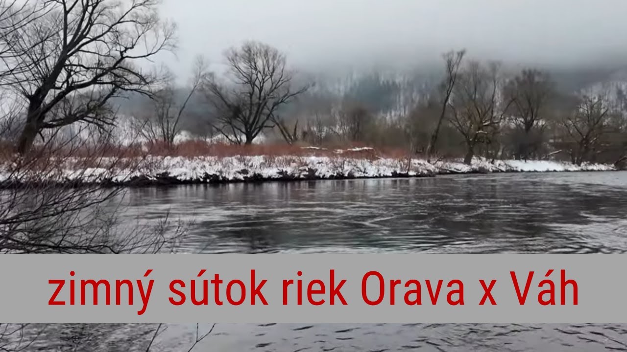 Sútok Oravy a Váhu v zime | Kraľovany