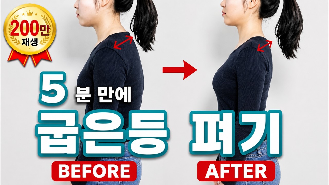 [리얼후기] 5분만에 라운드 숄더, 굽은 등 펴기! | 정파카