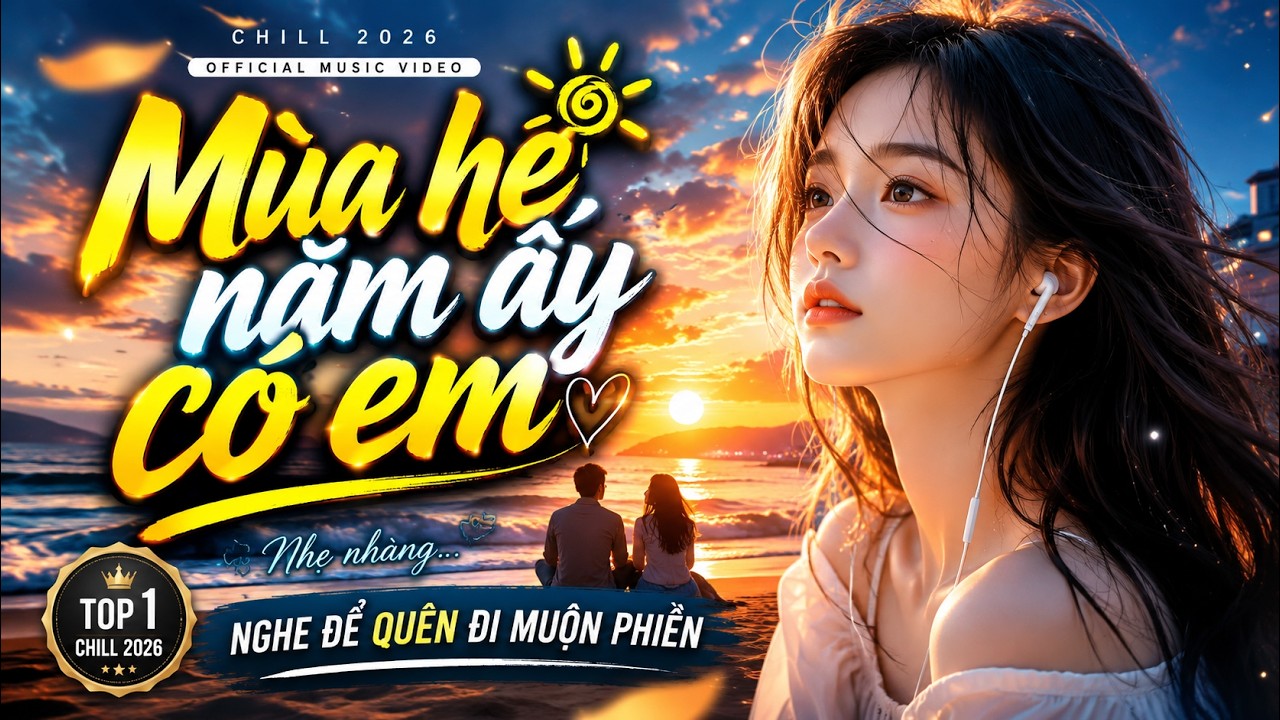 Mùa hè năm ấy có em -  Bản Hits Nhẹ Nhàng Cực Chill Thư Giãn 2026.Nghe để quên đi muộn phiền