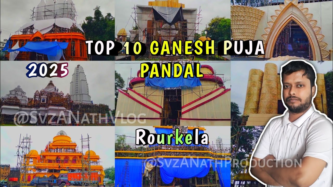 Rourkela Ganesh Puja 2025 | Top 10 Ganesh Puja Pandal 2025 Rourkela | Svz A*Nath Vlog | Preparation