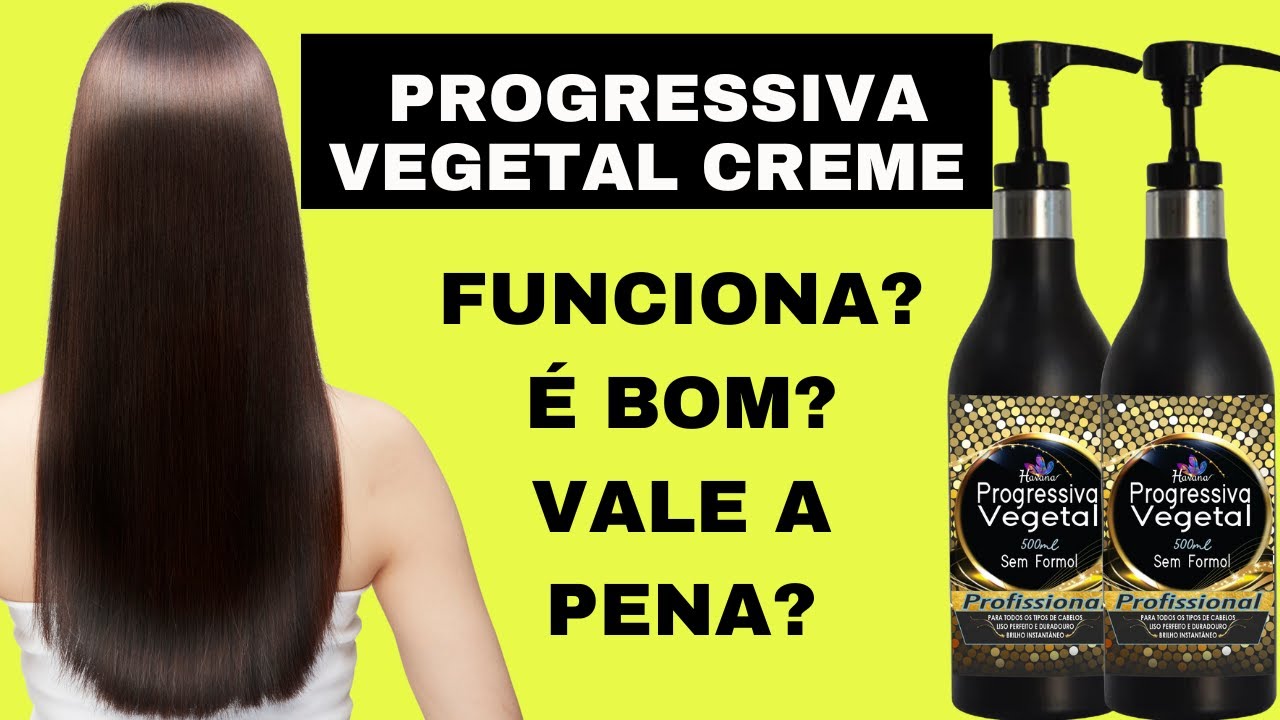 Progressiva Vegetal Creme Funciona? VALE A PENA? Alise o Cabelo Naturalmente Sem Formol
