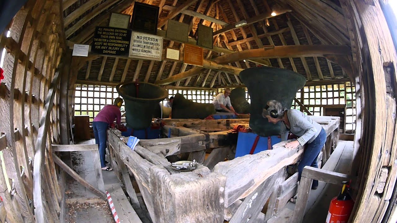 East Bergholt Bells. Wide angle Fisheye view.