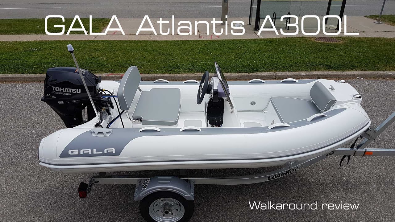 GALA Aluminium hull RIB Atlantis A300L with 20HP motor walk around