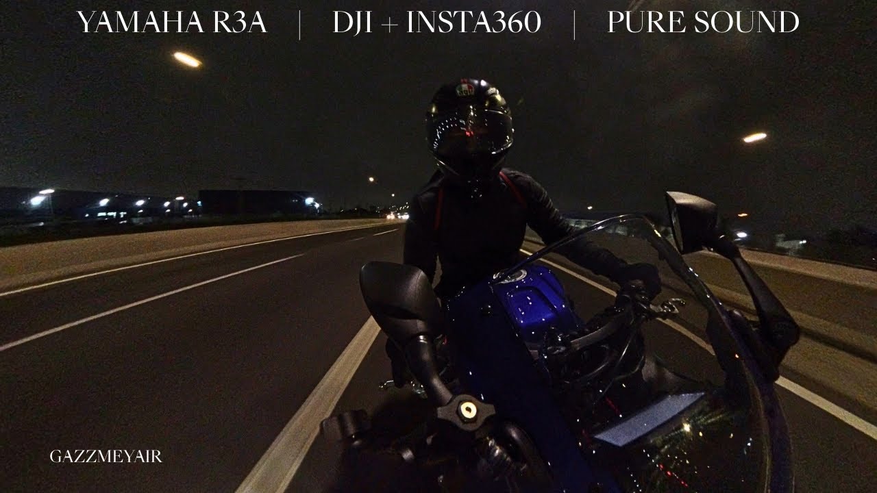 Yamaha R3A | DJI + INSTA360 | Pure Sound | Night Ride #5
