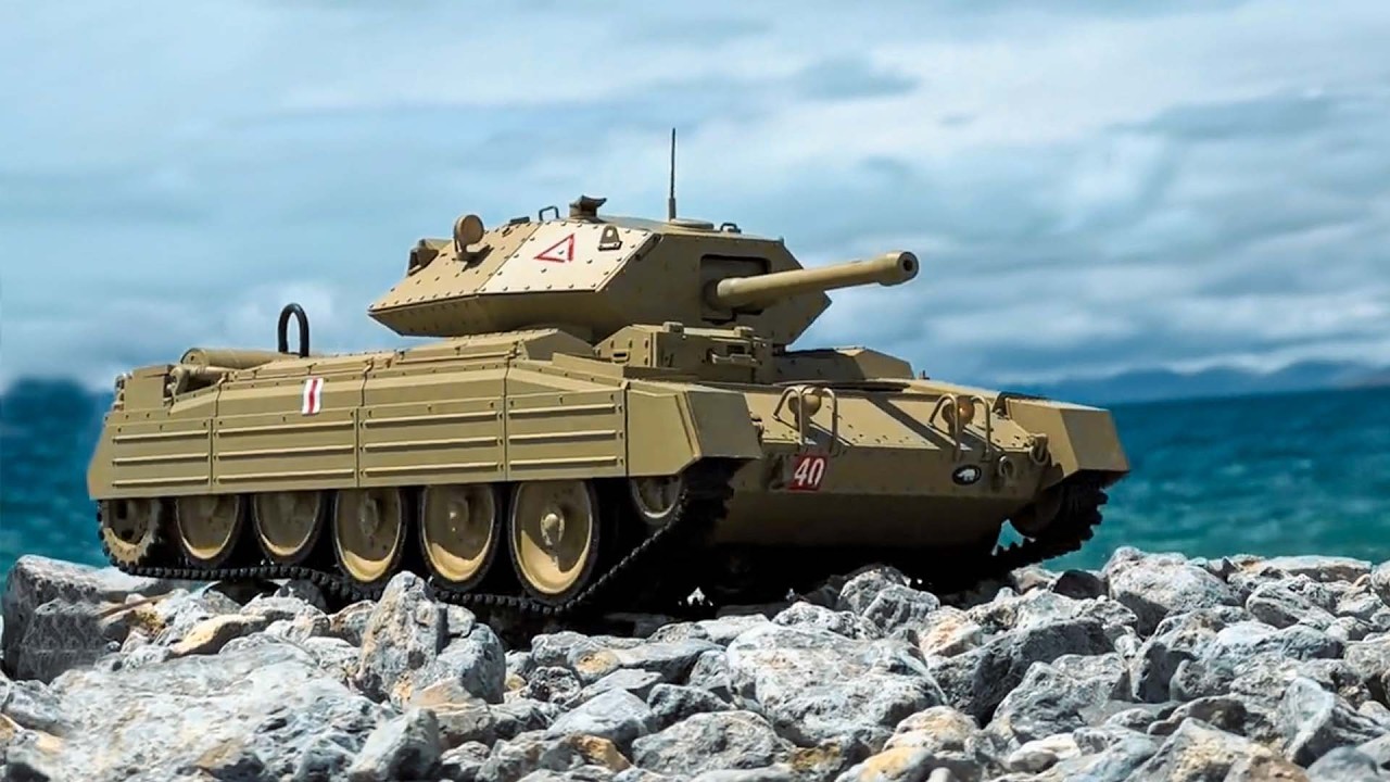 Cheap RC Crusader Tank 1/16 Scale – Realistic WW2 British Battle Tank with Smoke, Sound & Lights!