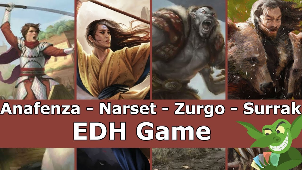 Anafenza vs Narset vs Zurgo vs Surrak EDH / CMDR game play for Magic: The Gathering