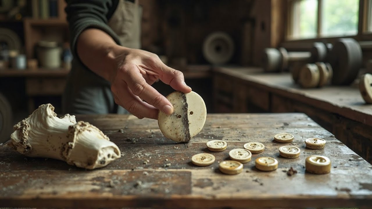 How Cow Bones Are Transformed into Beautiful Cloth Buttons | Amazing Making Process