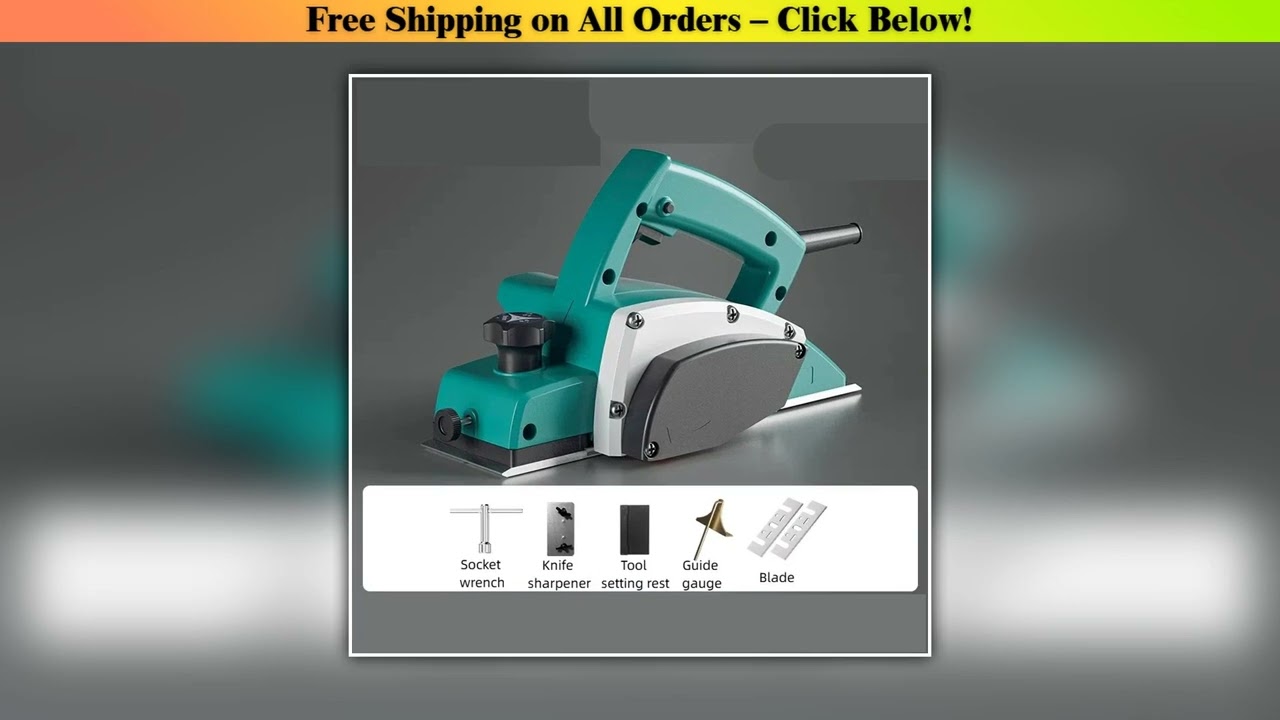 Portable Electric Wood Planer Woodworking Power Tool Household Planing Machine for Home Furniture