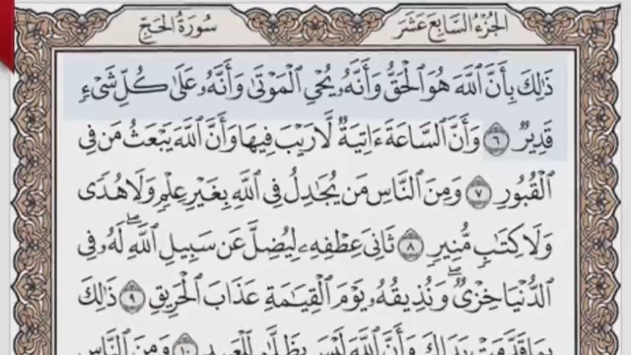 القرآن الكريم بالصفحات صوت وصورة ص/ 333 الشيخ محمود خليل الحصري بمد المنفصل