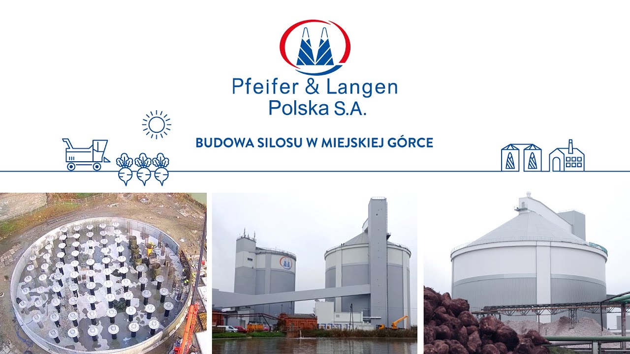 Budowa silosu w Miejskiej Górce. Pfeifer & Langen Polska.