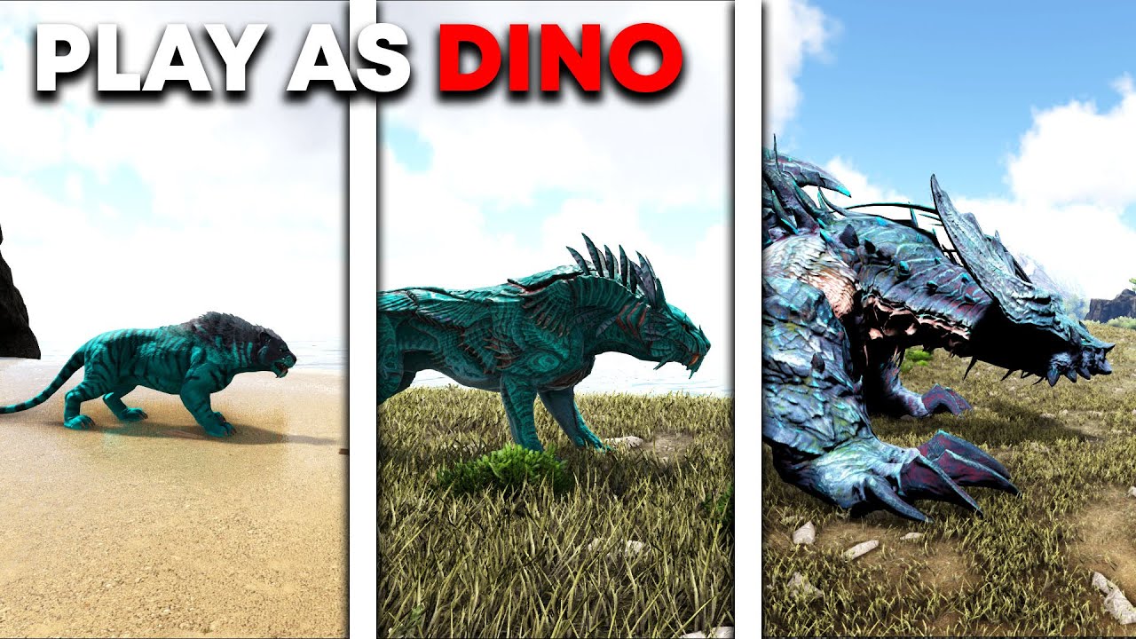 PROGRESS EVOLUSI SABERTOOTH HINGGA MENJADI MONSTER RAKSASA BERKAKI 4!- ARK: Play As Dino