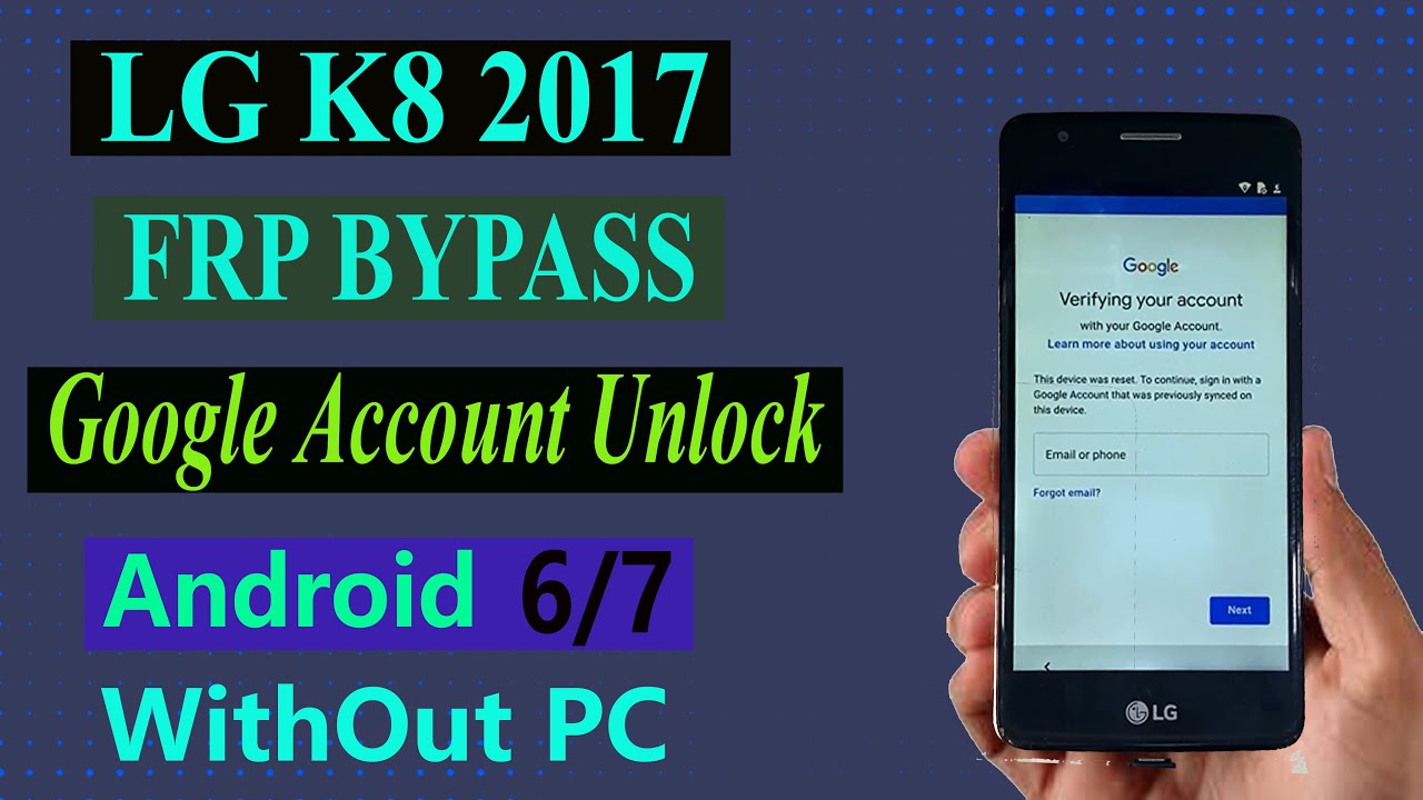 LG K8 (X240) Frp Bypass LG K8  2017 Google Account Unlock Without PC