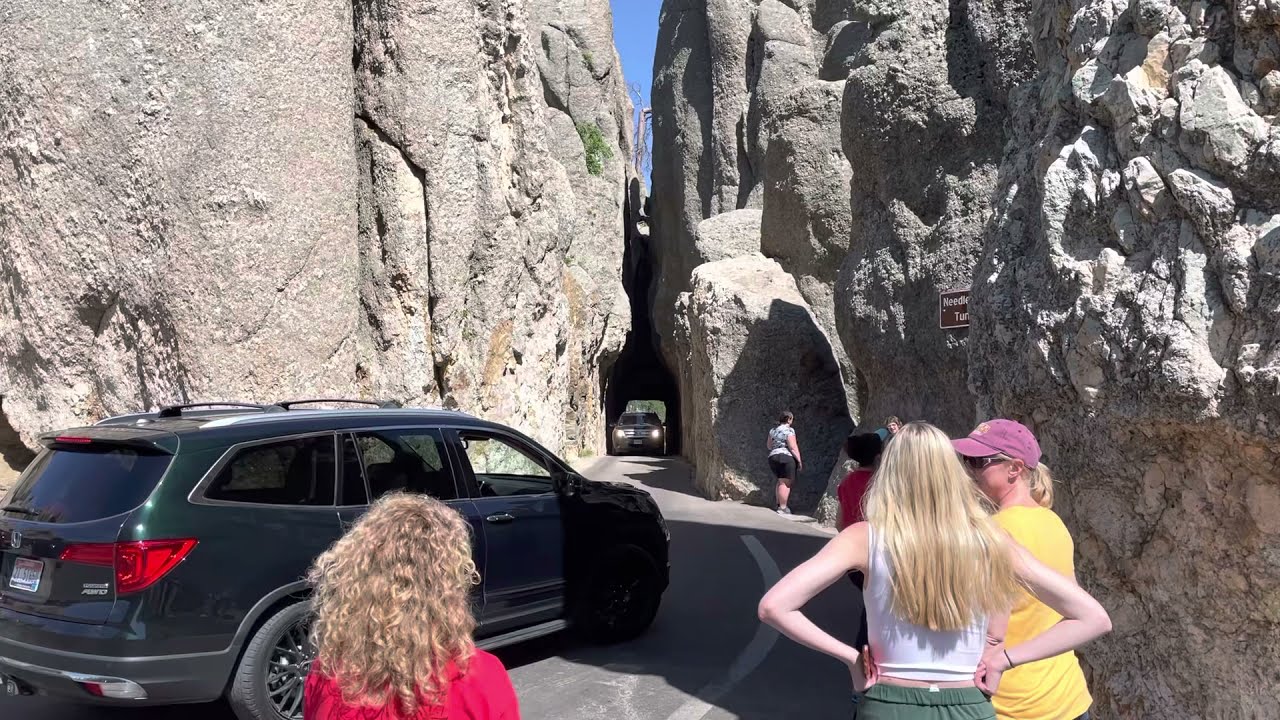 Hold your breath to thread The Needle's Eye Tunnel in Custer State Park!