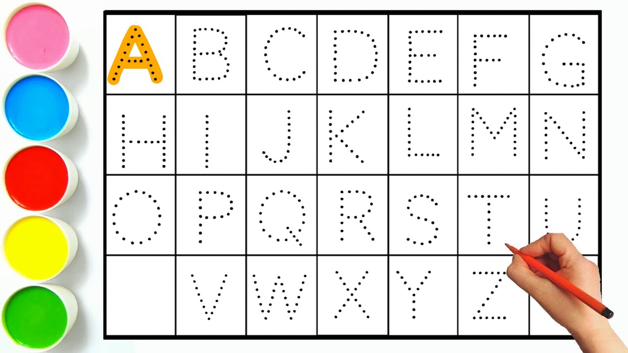 Easy ABC Coloring for Kids | How to Paint Alphabets A to Z Step by Step