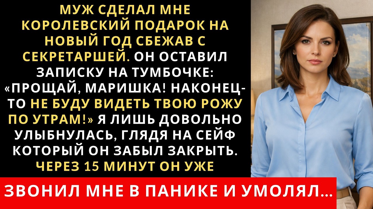 Муж сделал мне королевский подарок на Новый Год сбежав с секретаршей. Он оставил записку на тумбочке