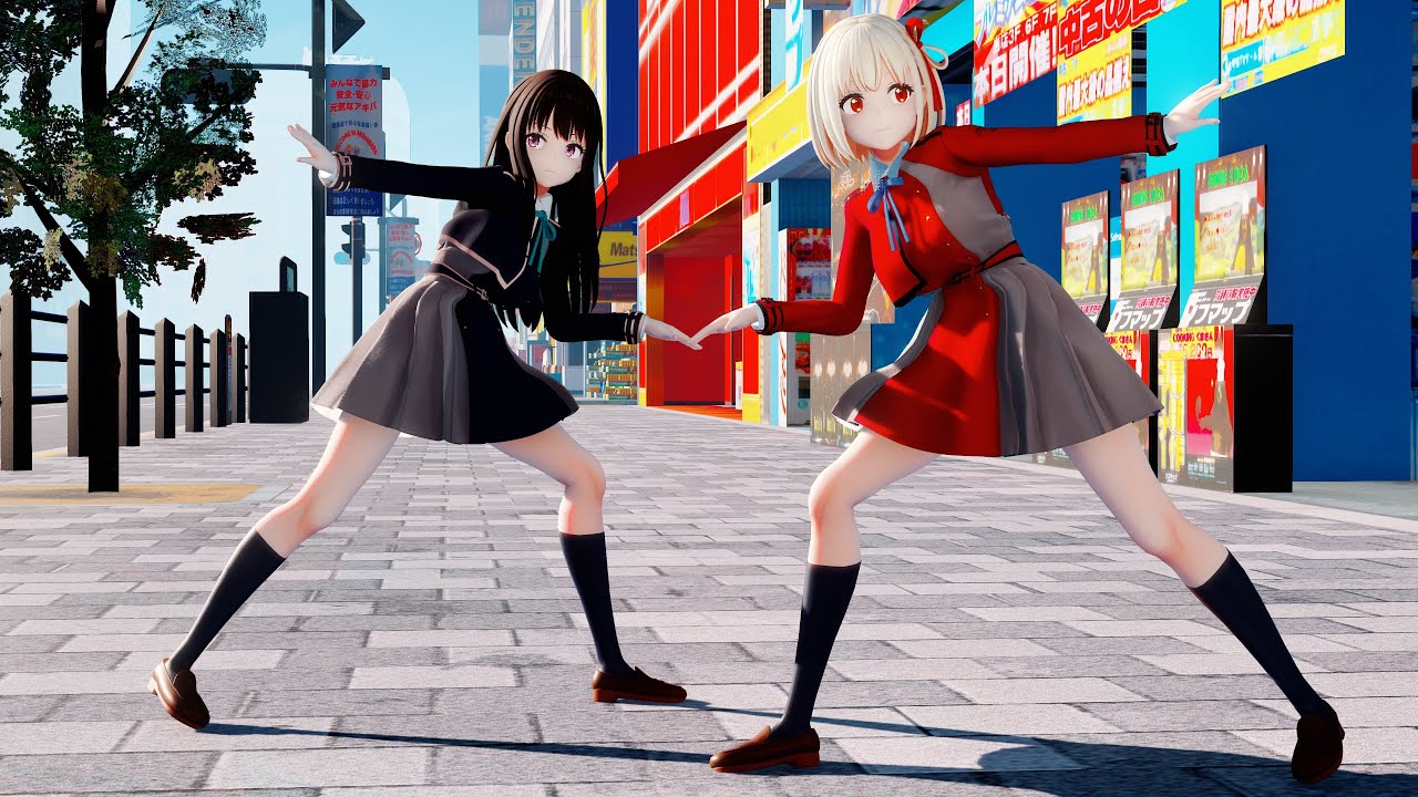[MMD 4K ] 22011 Lycoris Recoil Chisato Nishikigi (錦木千束), Takina Inoue(井ノ上たきな) BTS Dynamite Full.Ver.