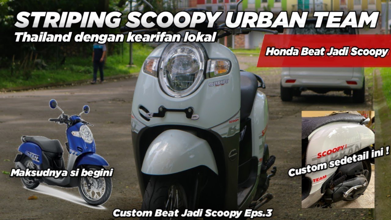 Pasang Striping Custom Scoopy Ala Thailand| Scoopy Jadi Jadian part3