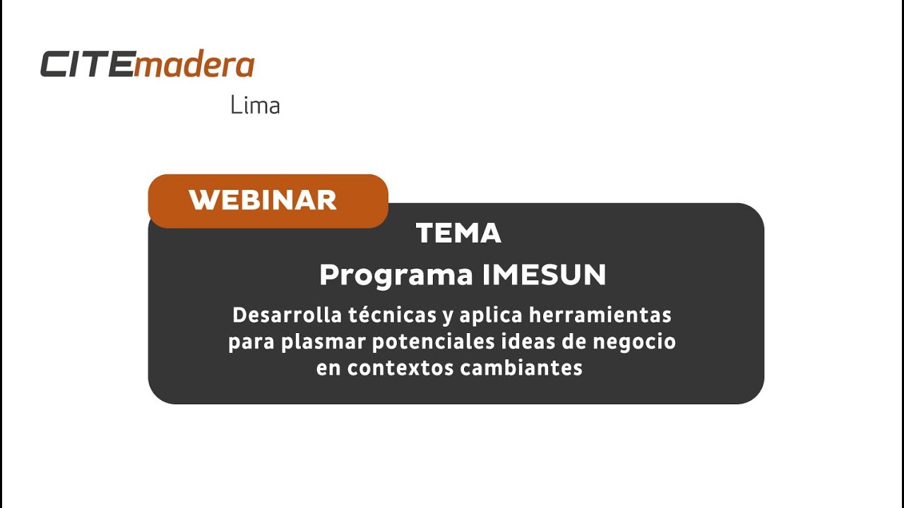 Programa  IMESUM: Desarrolla ideas de negocio