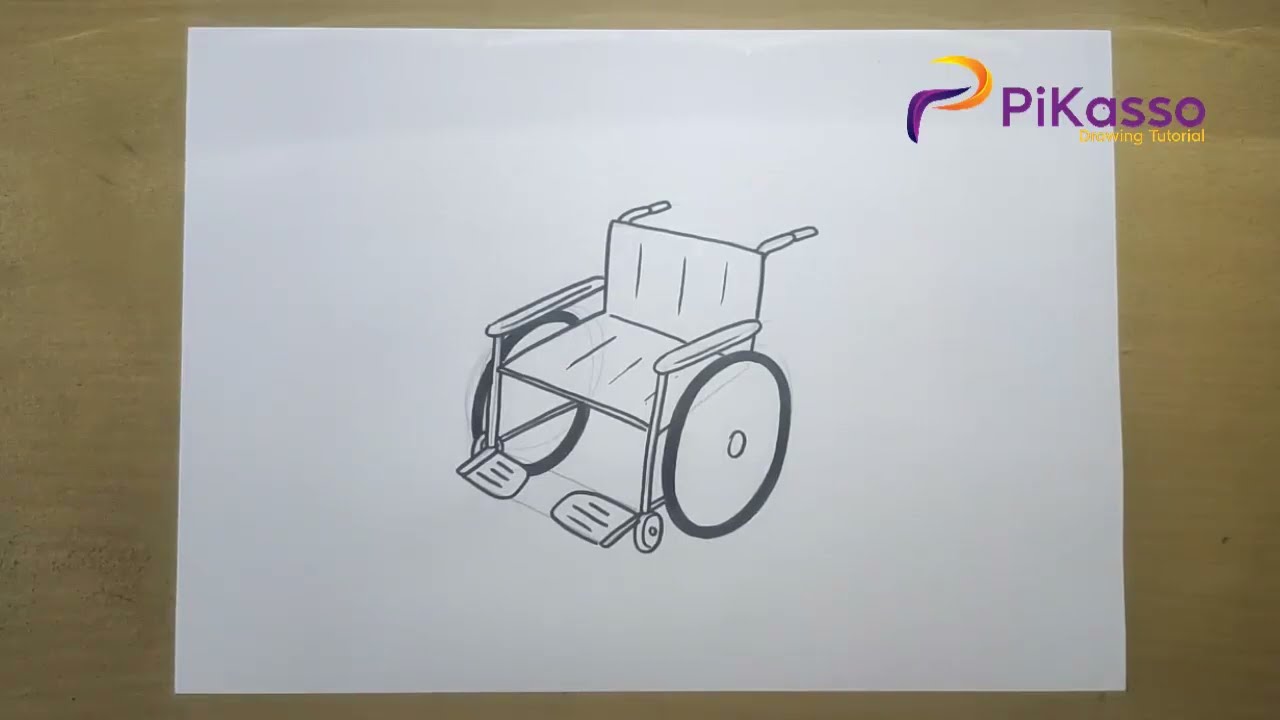 How to Draw a Wheelchair Easy step by step
