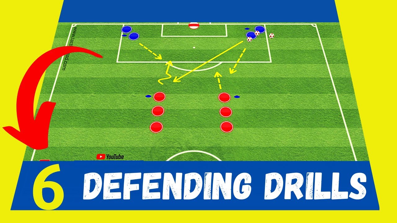 ✅6 Defensive Drills for Soccer Players -  Individual & Team Defensive Drills - Defending Drills