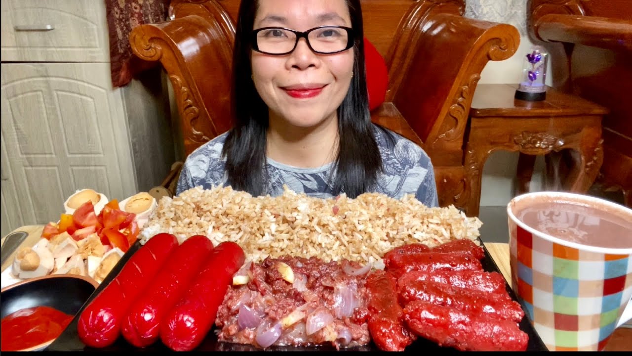 PILIPINO BREAKFAST | ALMUSAL | SAUSAGE | CORNEDBEEF | HOTDOG | ITLOG NA PULA AT HOT CHOCOLATE!