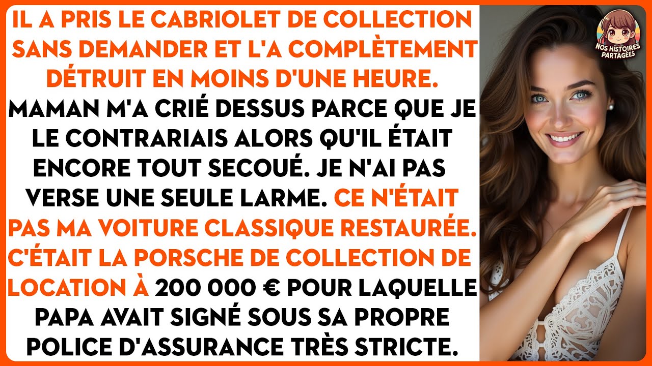 Il a pris le cabriolet de collection sans demander et l'a complètement détruit en moins d'une heure.