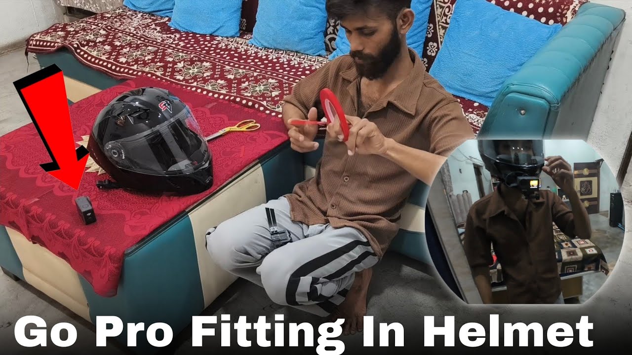 Go Pro Fitting In Helmet 📷📷📷