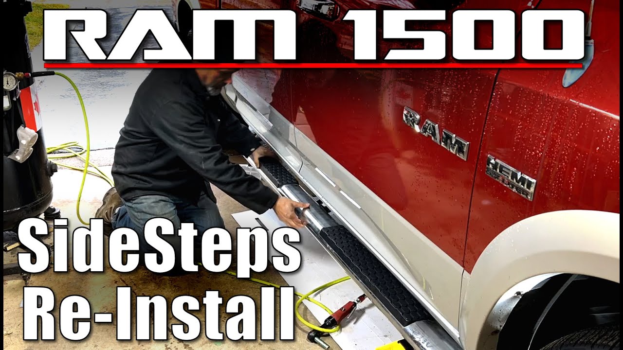 Установка боковых подножек Ram 1500 после изготовления конструкции