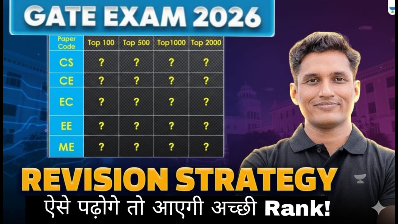 GATE Exam 2026 | Smart Revision Strategy to Crack GATE with Good Rank | Mayank Sir | Unacademy