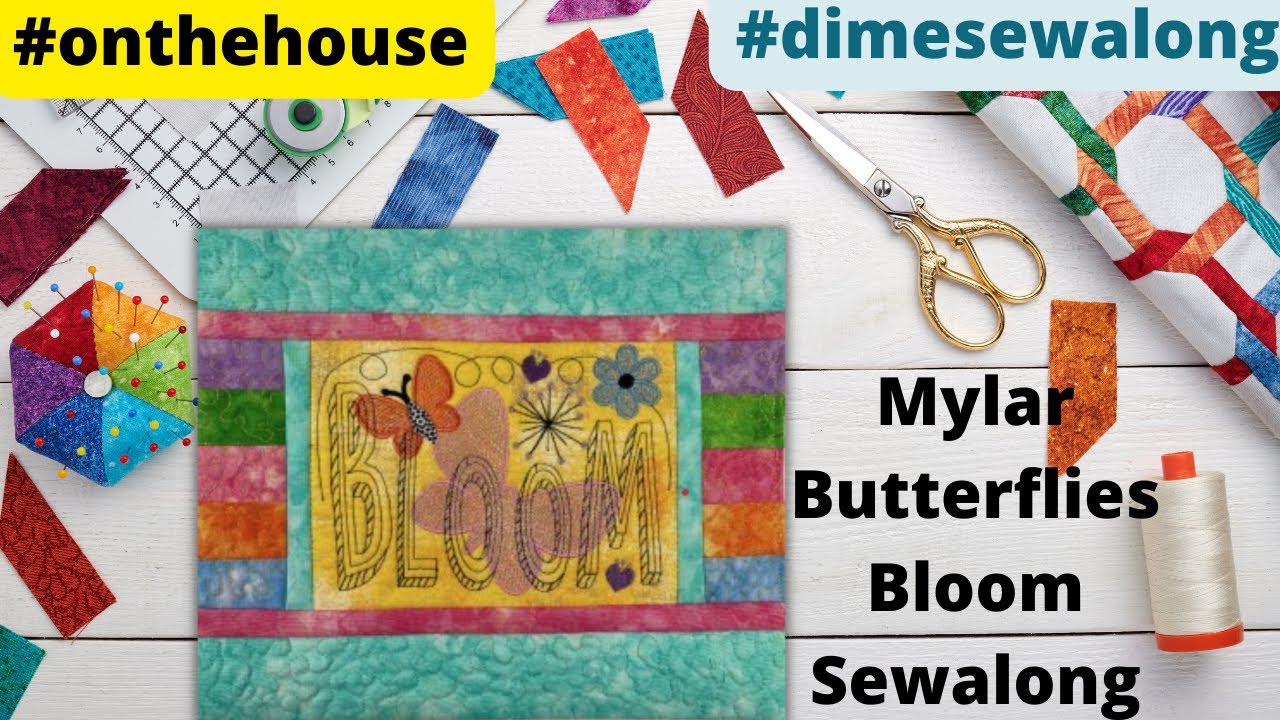 OML Embroidery Live! #dimesewalong #onthehouse mylar Bloom  Part 1