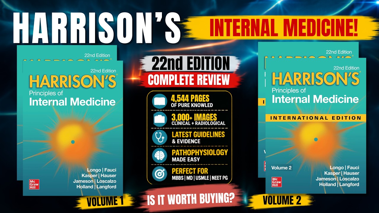 Harrison's Internal Medicine 22nd Edition Complete Review | Volume 1 & 2 | Best Medicine Book?