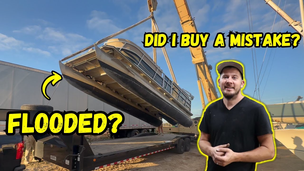 Ivan Won a Cheap Flooded Bentley Pontoon , Does it float ? Steal deal