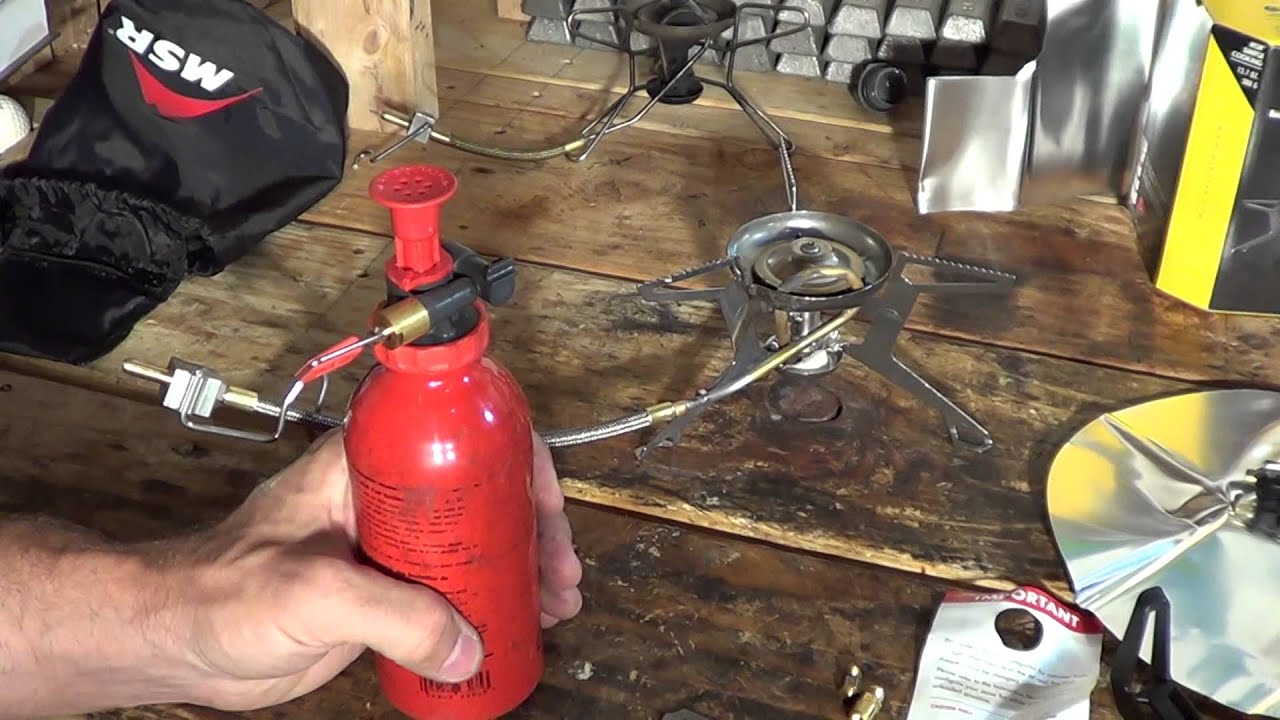 MSR WhisperLite Universal Stove - part 3 - burning gasoline