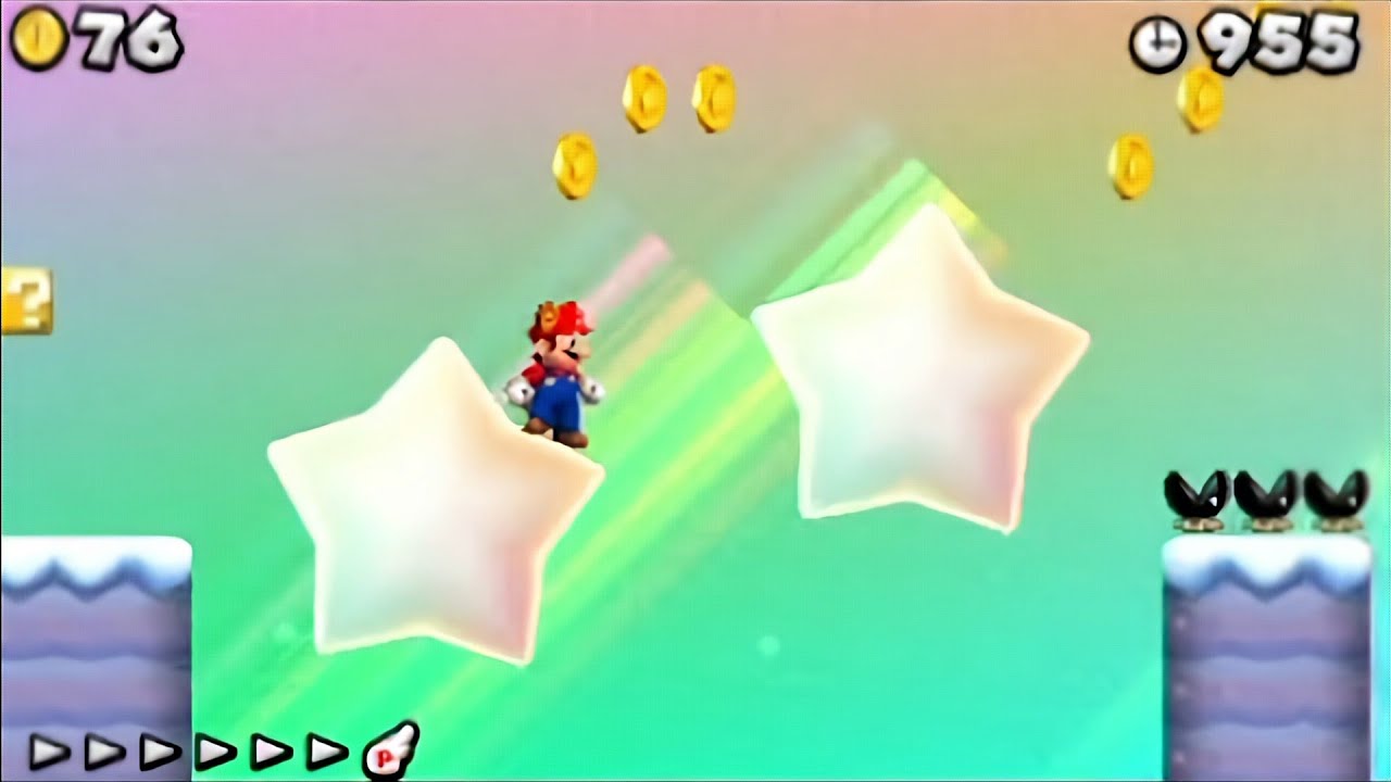 NSMB2 Custom Level - Frozen Star Sky