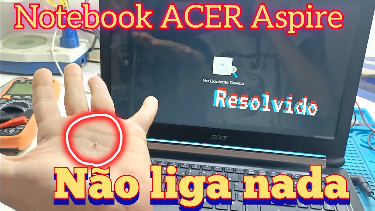 notebook Acer Aspire modelo n17c4, não liga nada morreu..  resolvido 💻🤝
