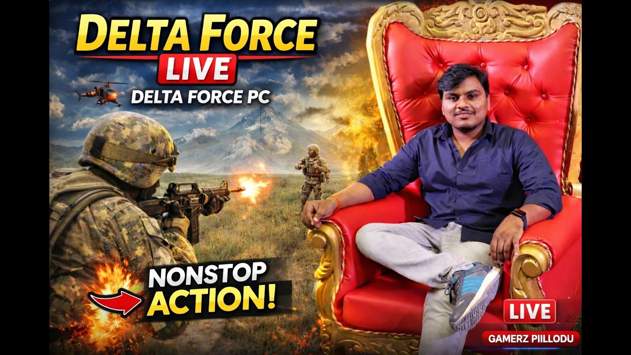 🔥 Delta Force PC Live Telugu | Tactical Missions & Intense Gunfights 💥 | GAMERZ Pillodu LIVE