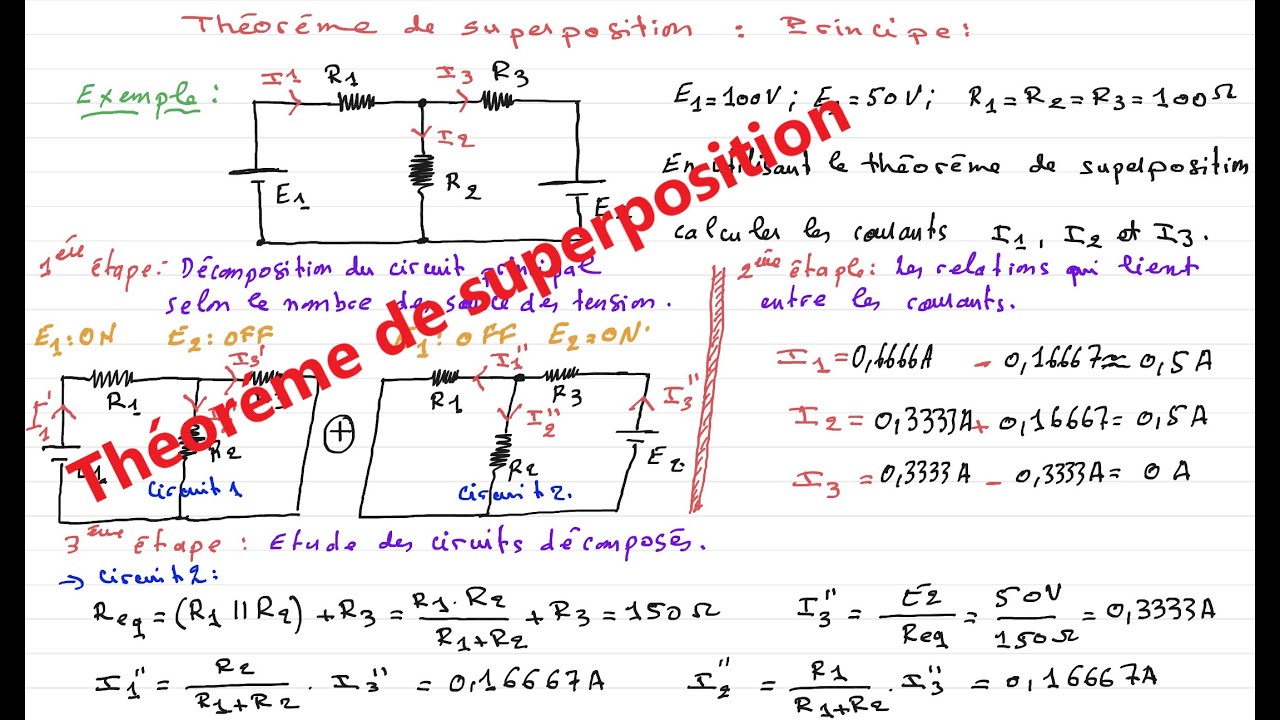Théorème de superposition exemple 1