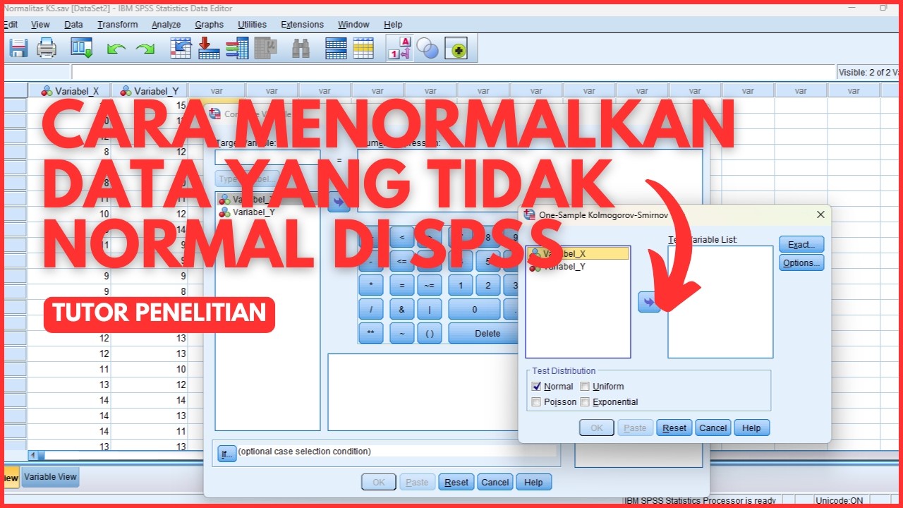 MUDAH ||| Begini Cara Menormalkan Data Yang Tidak Normal di SPSS