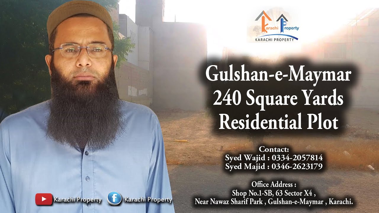 Gulshan-e-Maymar 240 Square Yards Residential Plot - 70ft Wide Road - Sector Q1