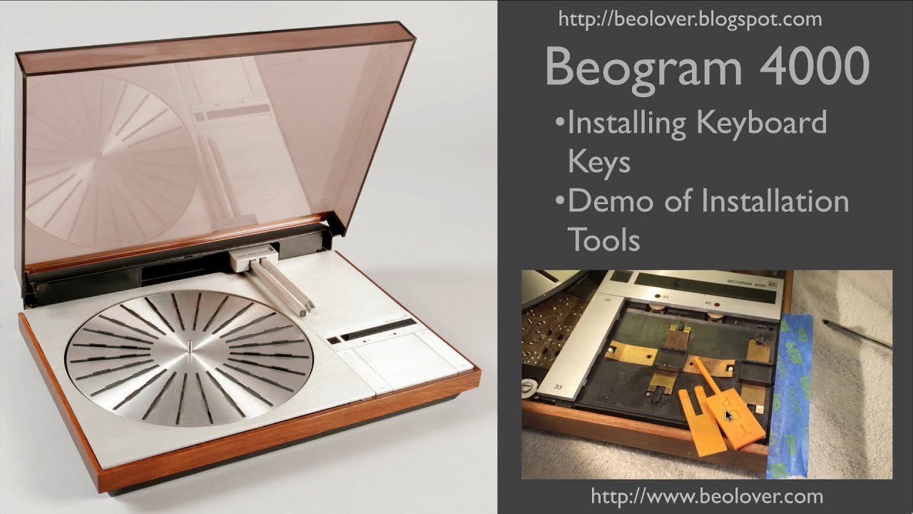 Beogram 4000: Installing Keypad Keys