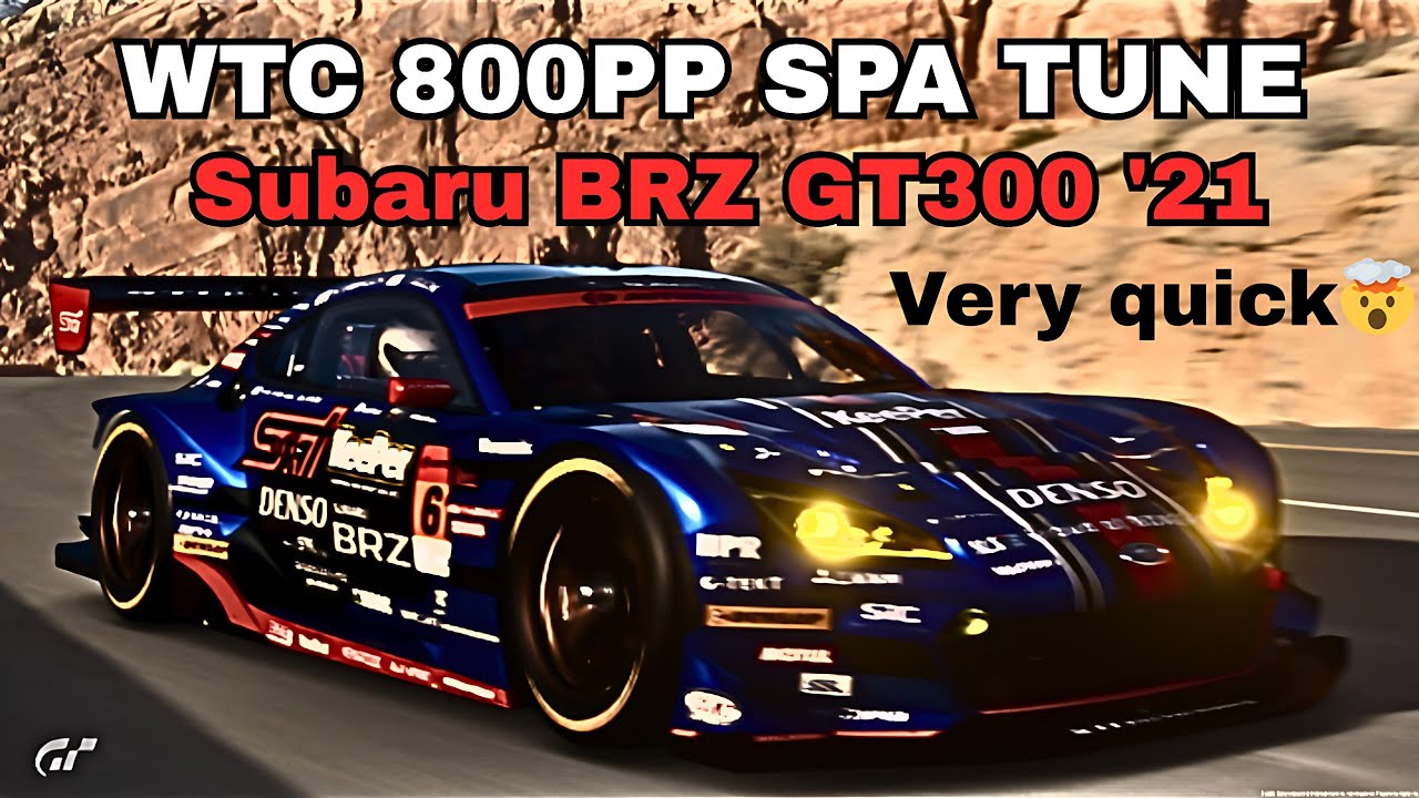 GT7|Subaru BRZ GT300 '21|WTC 800PP Spa tune|V1.62