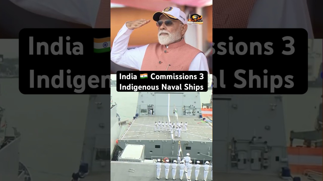 India Commissions 3 Indigenous Naval Ships #shorts #defencenews #indiannavy #fighterjet