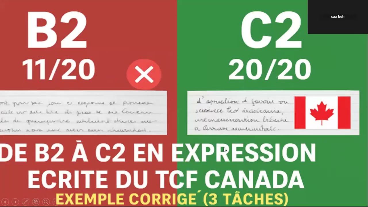 Passe de B2 à C2 en Expression Écrite du TCF Canada grâce à mon livre www.amazon.ca/dp/B0FPCZZ776