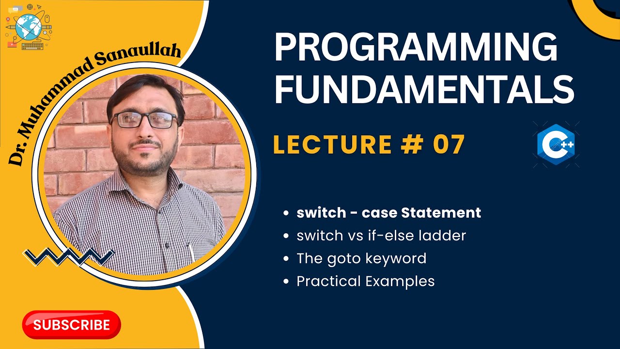 Programming Fundamentals Lecture # 07, Mastering the switch statement and goto statement